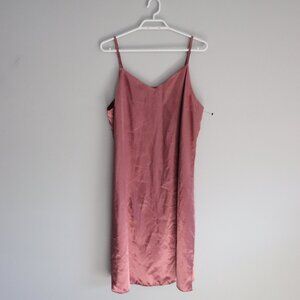 NWOT Avidlove Satin V-Neck XL Sleeveless Adjustable Strap Midi Layer‎ Slip Dress